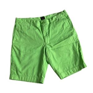 J.Crew Stanton Green Button Fly Belt Loops Mens Chino Shorts Waist 38‎